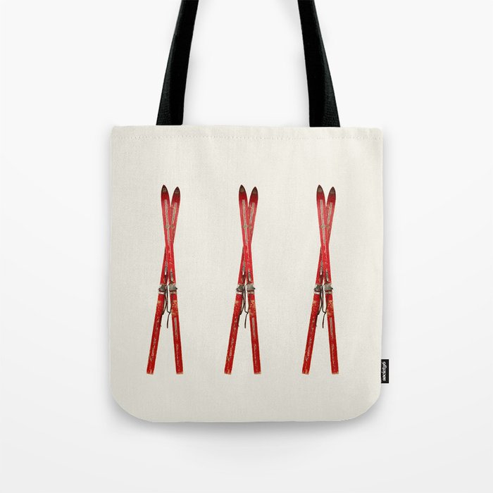 Vintage Skis Tote Bag Gallery Image 1