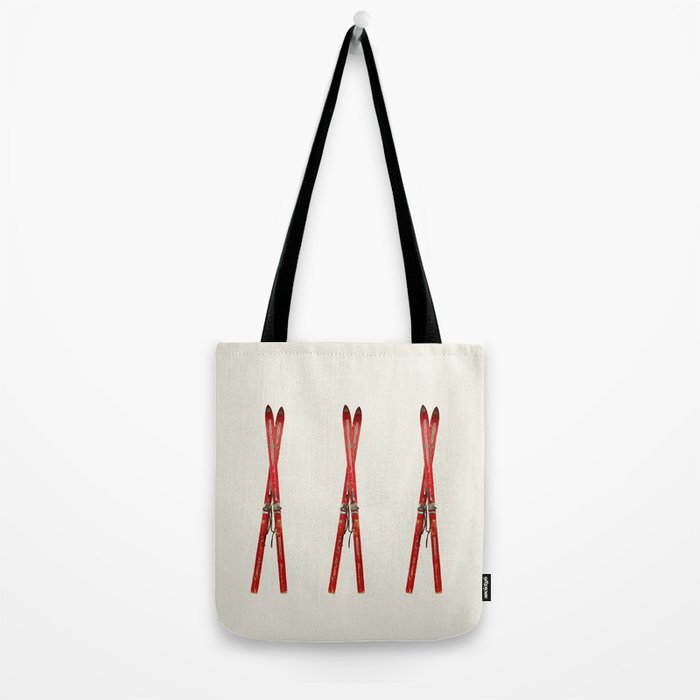 Vintage Skis Tote Bag Gallery Image 2