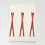 Vintage Skis Stationery Card Gallery Image 2
