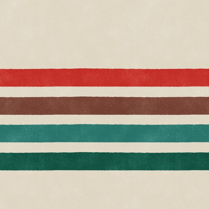 Blanket Stripe - vintage teal, green, brown, and red Coffee Mug Gallery Image 2