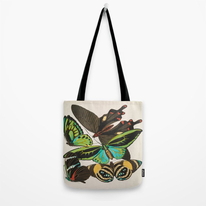 Vintage Butterfly Illustration EA Seguy Papillon Tote Bag Gallery Image 2