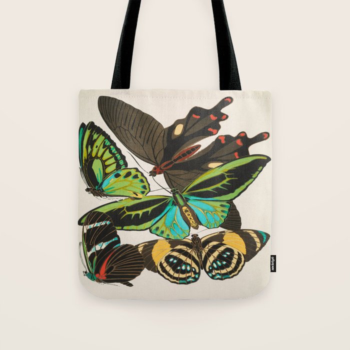Vintage Butterfly Illustration EA Seguy Papillon Tote Bag Gallery Image 1