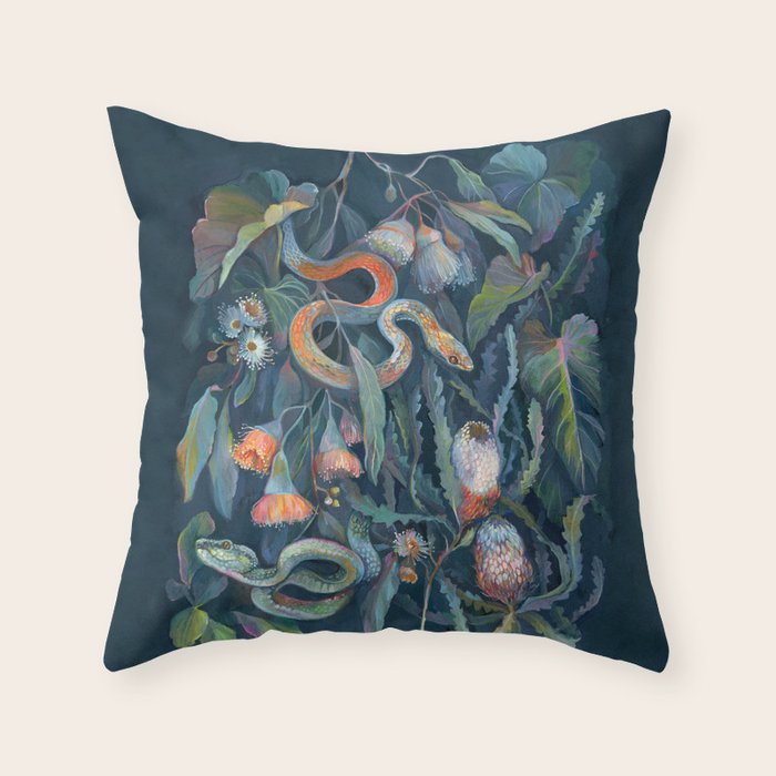 Snake Banksia Forest Throw Pillow Gallery Image 6