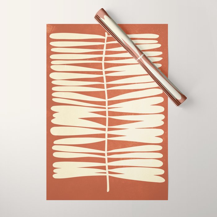 Rust Fern Wrapping Paper Gallery Image 1