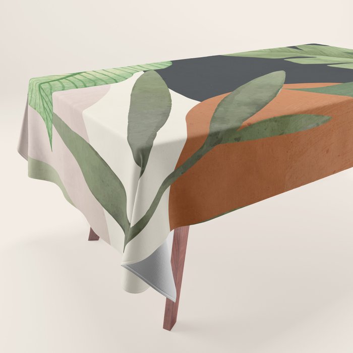 Abstract Art Tropical Leaves 38 Tablecloth Gallery Image 1