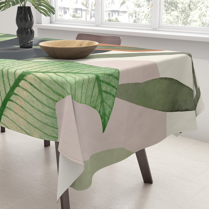 Abstract Art Tropical Leaves 38 Tablecloth Gallery Image 3