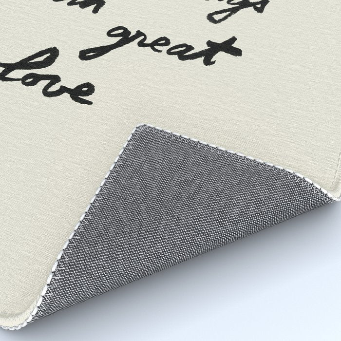 Do Small Things With Great Love - Brush Script Typography Quote Rug Gallery Image 4