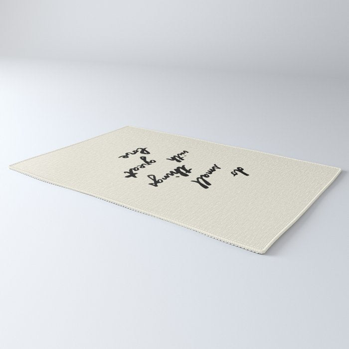Do Small Things With Great Love - Brush Script Typography Quote Rug Gallery Image 3