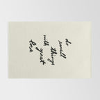 Do Small Things With Great Love - Brush Script Typography Quote Rug Gallery Image 2