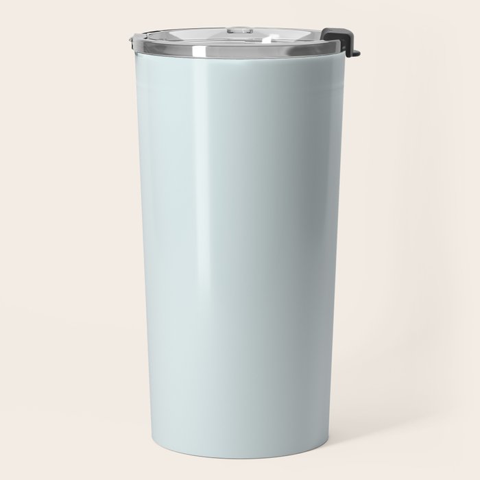 Pale Powder Blue Light Ice Blue Solid Color Travel Mug Gallery Image 2