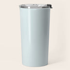 Pale Powder Blue Light Ice Blue Solid Color Travel Mug Gallery Image 2