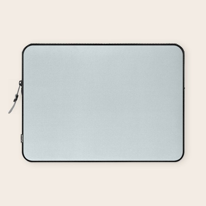 Pale Powder Blue Light Ice Blue Solid Color Laptop Sleeve Gallery Image 1