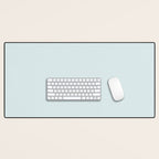 Pale Powder Blue Light Ice Blue Solid Color Desk Mat Gallery Image 1