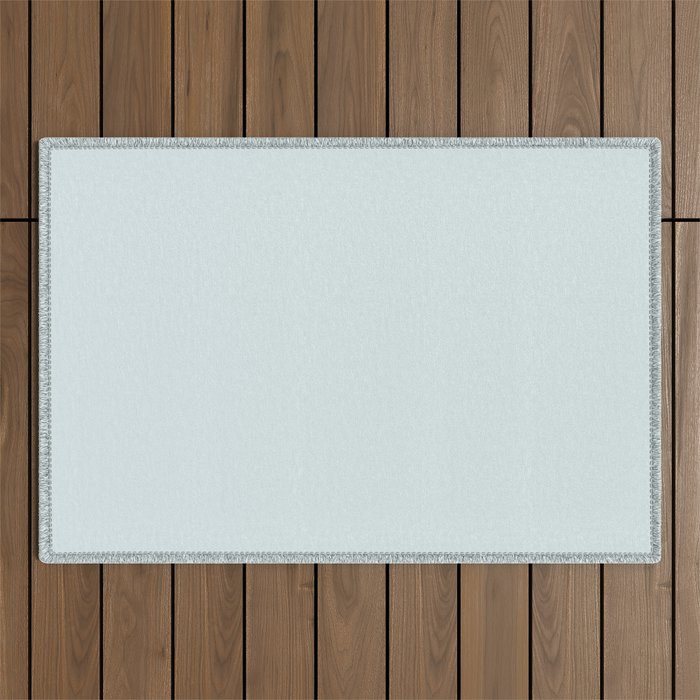 Pale Powder Blue Light Ice Blue Solid Color Outdoor Rug Gallery Image 1