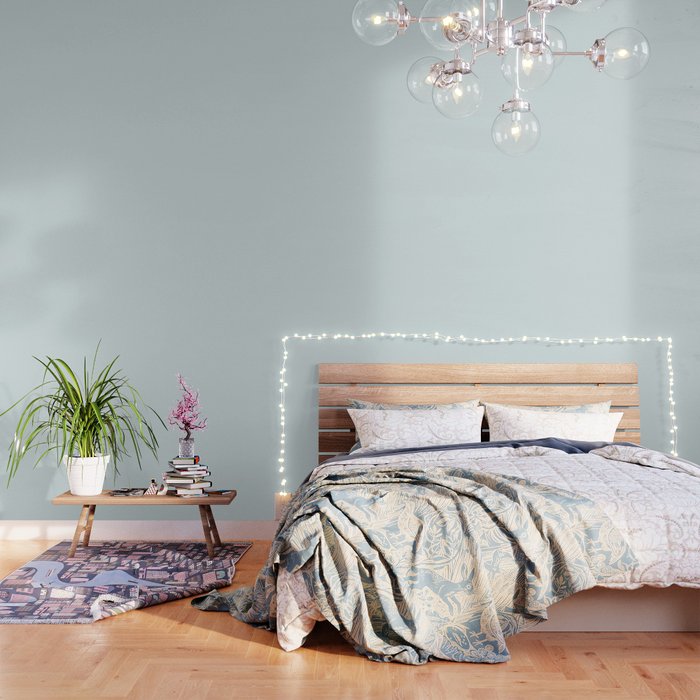 Pale Powder Blue Light Ice Blue Solid Color Wallpaper Gallery Image 3