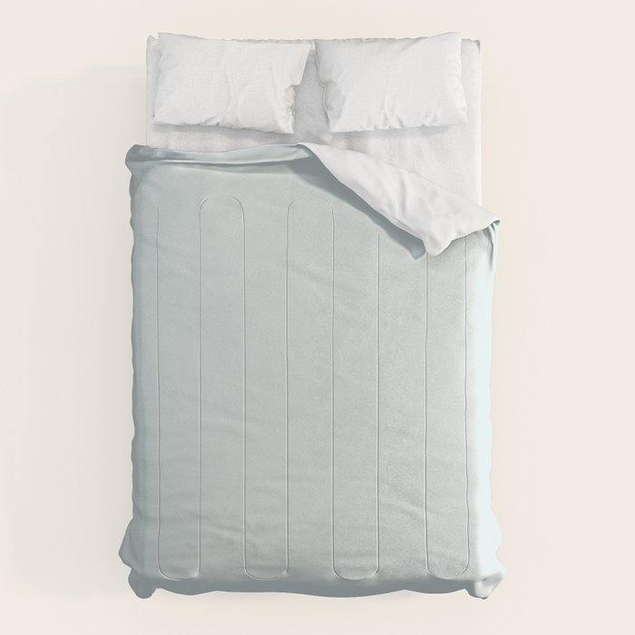 Pale Powder Blue Light Ice Blue Solid Color Comforter Gallery Image 6