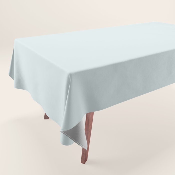 Pale Powder Blue Light Ice Blue Solid Color Tablecloth Gallery Image 1