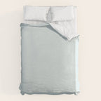Pale Powder Blue Light Ice Blue Solid Color Duvet Cover Gallery Image 6