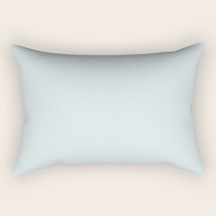 Pale Powder Blue Light Ice Blue Solid Color Rectangular Pillow Gallery Image 1