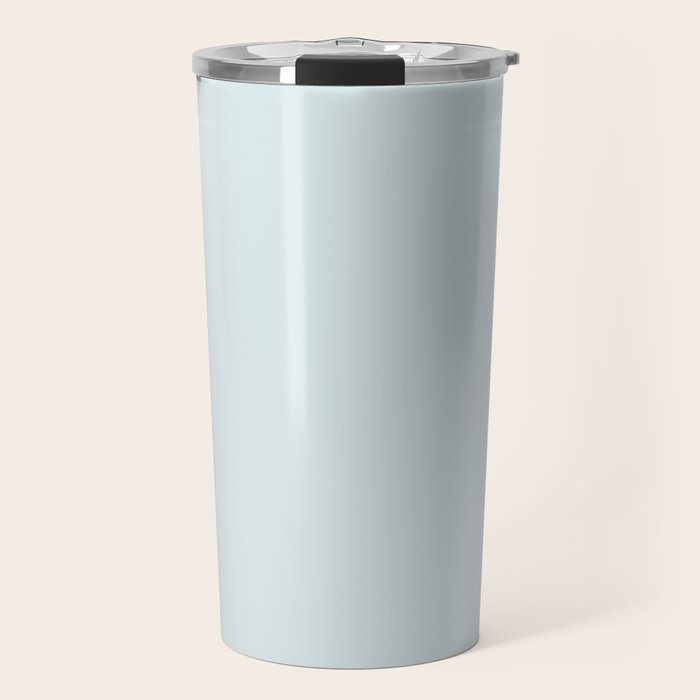 Pale Powder Blue Light Ice Blue Solid Color Travel Mug Gallery Image 1