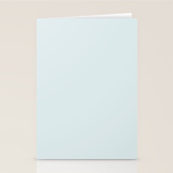Pale Powder Blue Light Ice Blue Solid Color Stationery Card Gallery Image 2