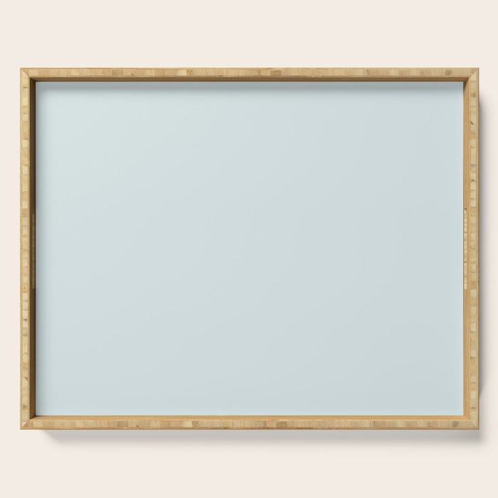 Pale Powder Blue Light Ice Blue Solid Color Serving Tray Gallery Image 1