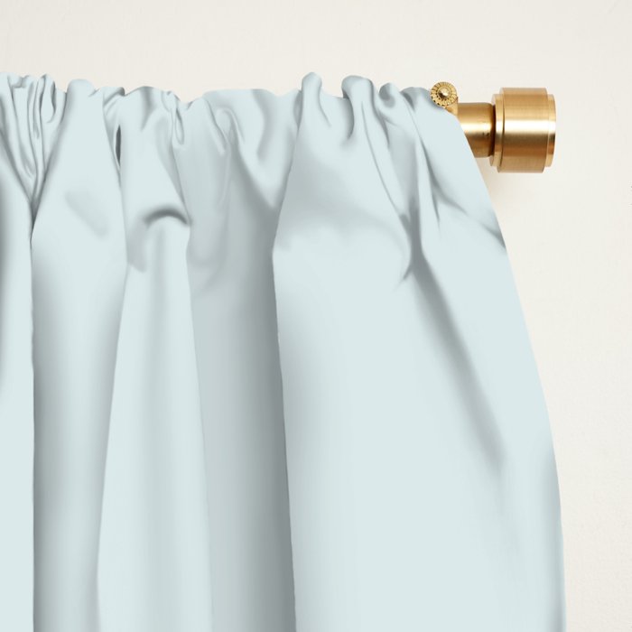 Pale Powder Blue Light Ice Blue Solid Color Window Curtain Gallery Image 2