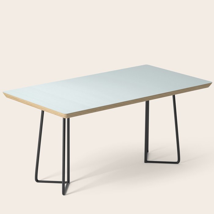 Pale Powder Blue Light Ice Blue Solid Color Coffee Table Gallery Image 1