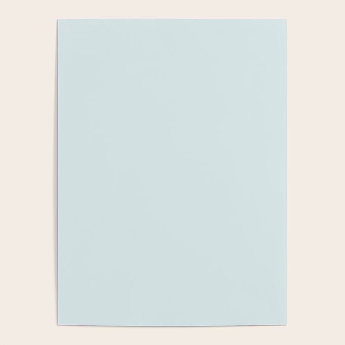 Pale Powder Blue Light Ice Blue Solid Color Poster Gallery Image 1
