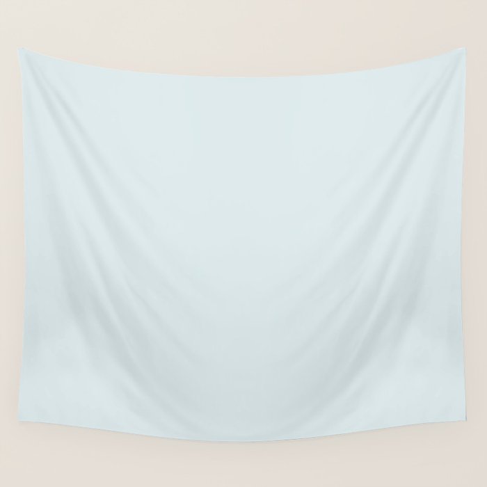 Pale Powder Blue Light Ice Blue Solid Color Wall Tapestry Gallery Image 4