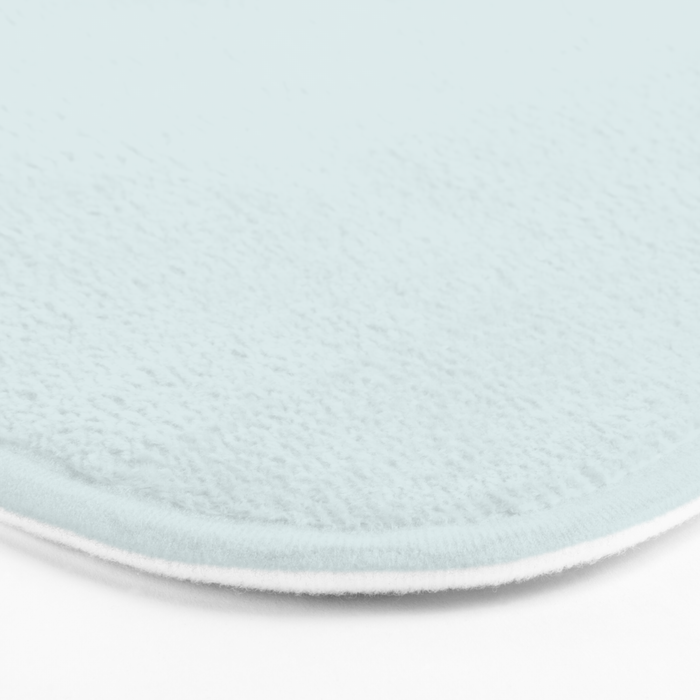 Pale Powder Blue Light Ice Blue Solid Color Bath Mat Gallery Image 3