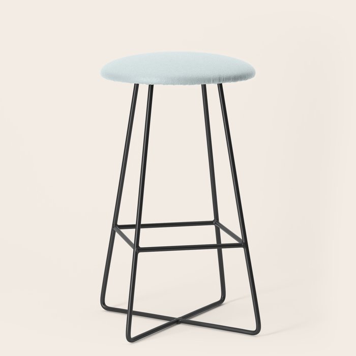 Pale Powder Blue Light Ice Blue Solid Color Stool Gallery Image 1