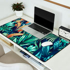 Tropical Jungle Colorful Garden, Floral Prints Desk Mat Gallery Image 2