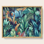 Tropical Jungle Colorful Garden, Floral Prints Serving Tray Gallery Image 1