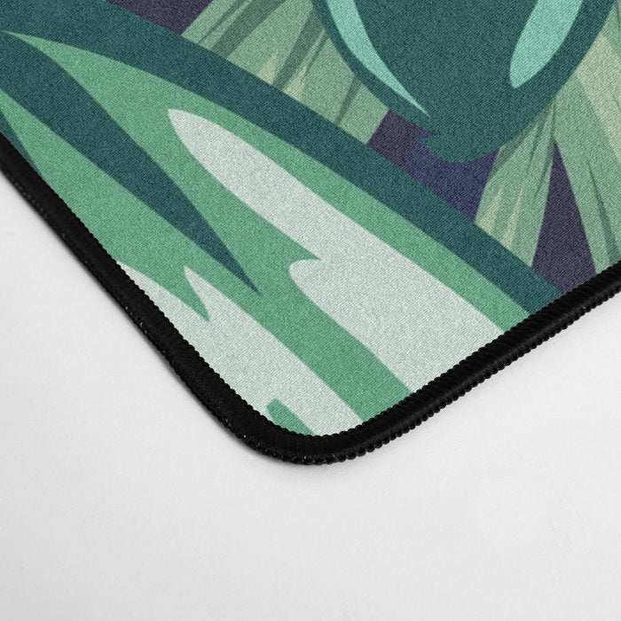 Tropical Jungle Colorful Garden, Floral Prints Desk Mat Gallery Image 4