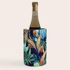 Tropical Jungle Colorful Garden, Floral Prints Wine Chiller Gallery Image 2