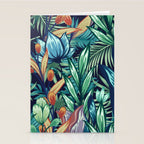 Tropical Jungle Colorful Garden, Floral Prints Stationery Card Gallery Image 2