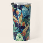 Tropical Jungle Colorful Garden, Floral Prints Travel Mug Gallery Image 3