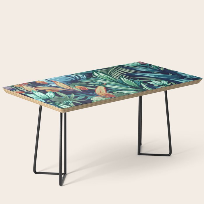 Tropical Jungle Colorful Garden, Floral Prints Coffee Table Gallery Image 1