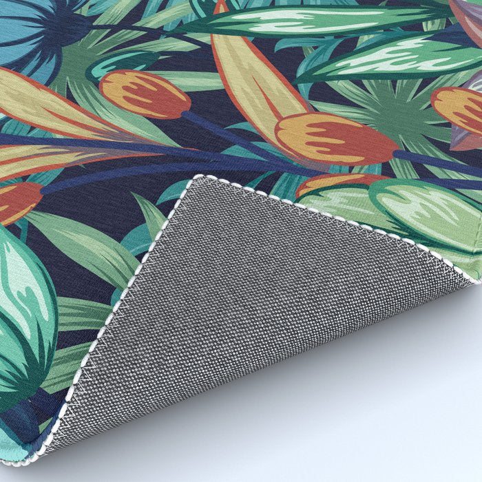 Tropical Jungle Colorful Garden, Floral Prints Rug Gallery Image 4