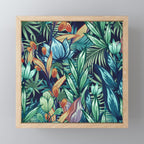 Tropical Jungle Colorful Garden, Floral Prints Mini Art Print Gallery Image 1