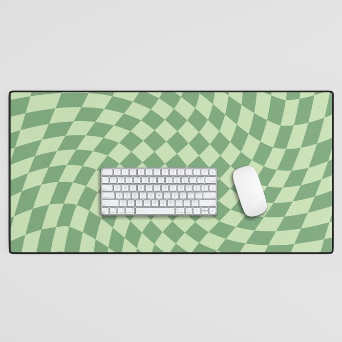 Forest Green Check Desk Mat Gallery Image 1