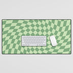 Forest Green Check Desk Mat Gallery Image 1