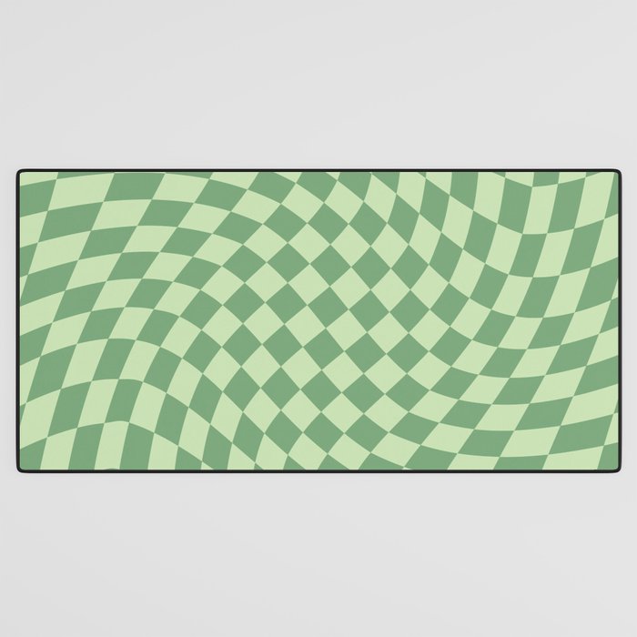 Forest Green Check Desk Mat Gallery Image 3