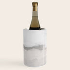Sands of Time III - Neutral White Beige Gray Sandy Beach Ocean Gray Cloud Abstract Nature Painting Wine Chiller Gallery Image 2