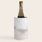 Sands of Time III - Neutral White Beige Gray Sandy Beach Ocean Gray Cloud Abstract Nature Painting Wine Chiller Gallery Image 1
