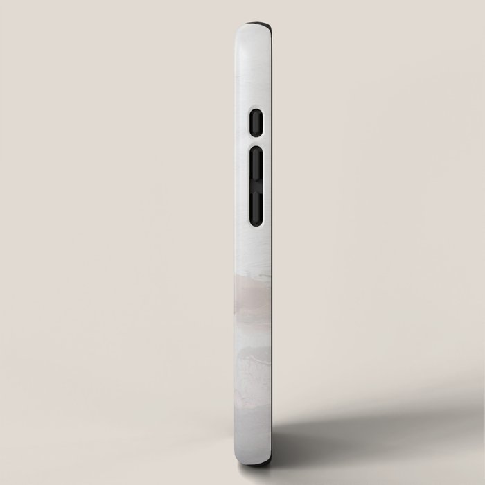 Sands of Time III - Neutral White Beige Gray Sandy Beach Ocean Gray Cloud Abstract Nature Painting iPhone Case Gallery Image 2