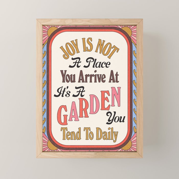 Joy Is A Garden Mini Art Print Gallery Image 1