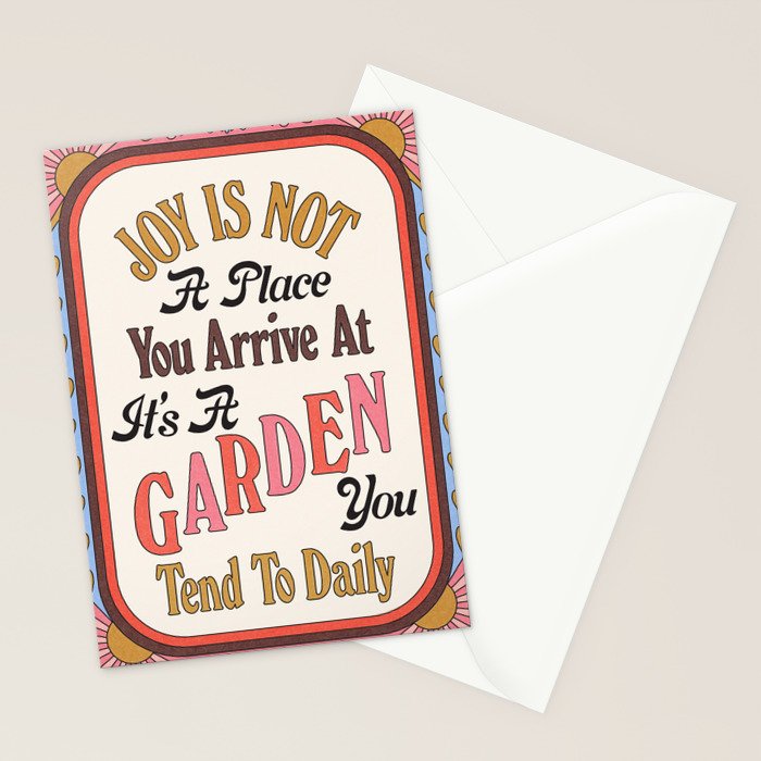 Joy Is A Garden Stationery Card Gallery Image 2