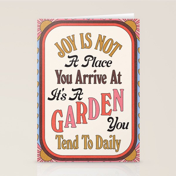 Joy Is A Garden Stationery Card Gallery Image 2